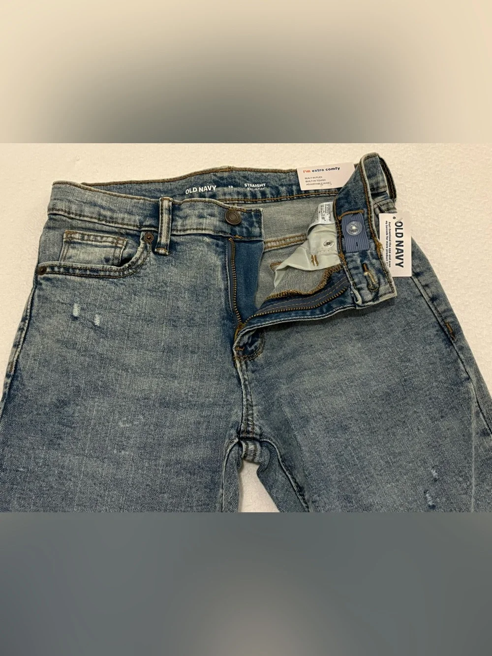 Old Navy Denim Blue Jeans Straight NWT Kids Boys SIZE 12